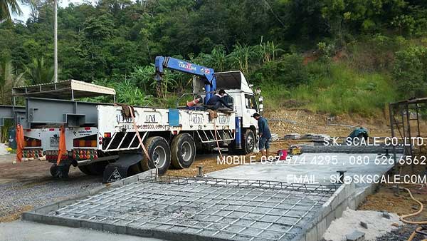 เครื่องชั่งรถบรรทุกแบบแท่นลอย ขนาด 3 x 8 เมตร