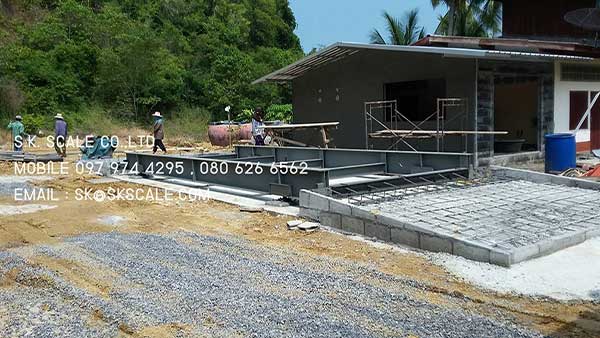 เครื่องชั่งรถบรรทุกแบบแท่นลอย ขนาด 3 x 8 เมตร