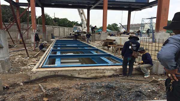 เครื่องชั่งรถบรรทุกแบบฝังบ่อ 3 x 18 เมตร พร้อมติดตั้งอุปกรณ์