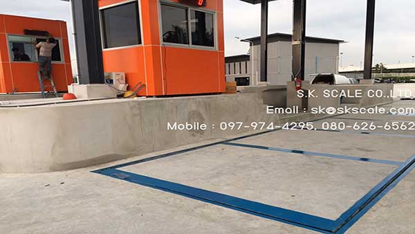 เครื่องชั่งรถบรรทุกแบบฝังบ่อคู่ ขนาด 3 x 18 เมตร