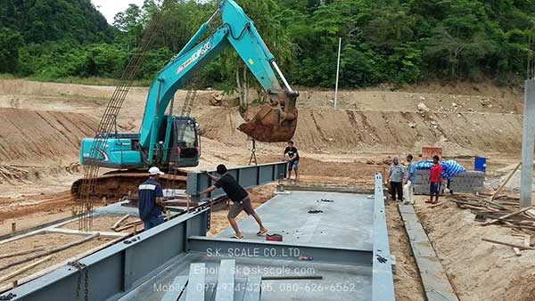 เครื่องชั่งรถบรรทุกแบบแท่นลอย ขนาด 3 x 18 เมตร