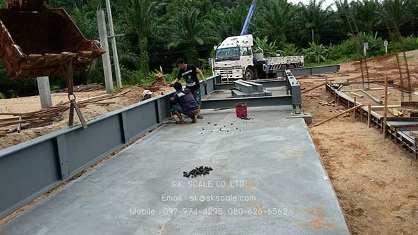 เครื่องชั่งรถบรรทุกแบบแท่นลอย ขนาด 3 x 18 เมตร